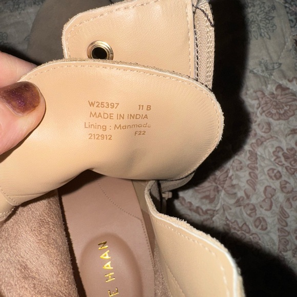 Cole Haan Women's 11 Camea Lug Sole Combat Boots Water resistant Suede. NWT - Picture 10 of 10